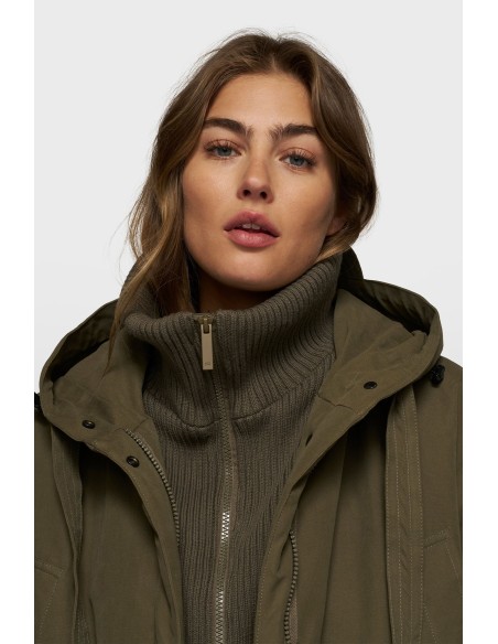 PARKA LARGA VERDE OLIVA