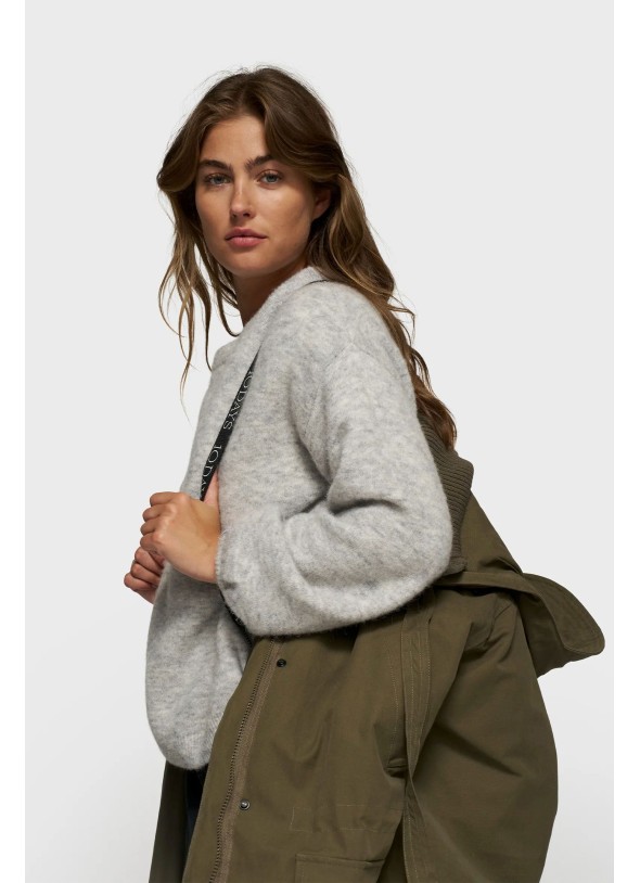 PARKA LARGA VERDE OLIVA