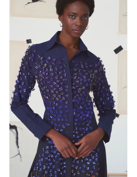 VESTIDO BORDADO COLOR NOCHE