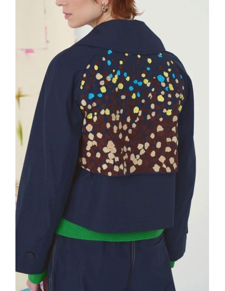 TRENCH CORTA COLOR NOCHE VOLVER