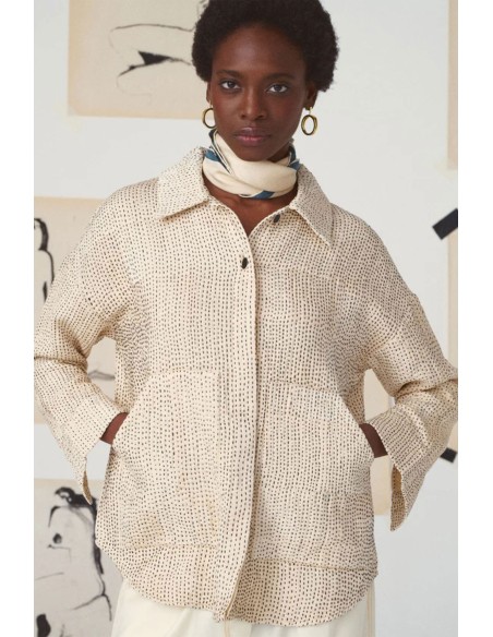 PAÑUELO CUADRADO CREMA SUZANNE