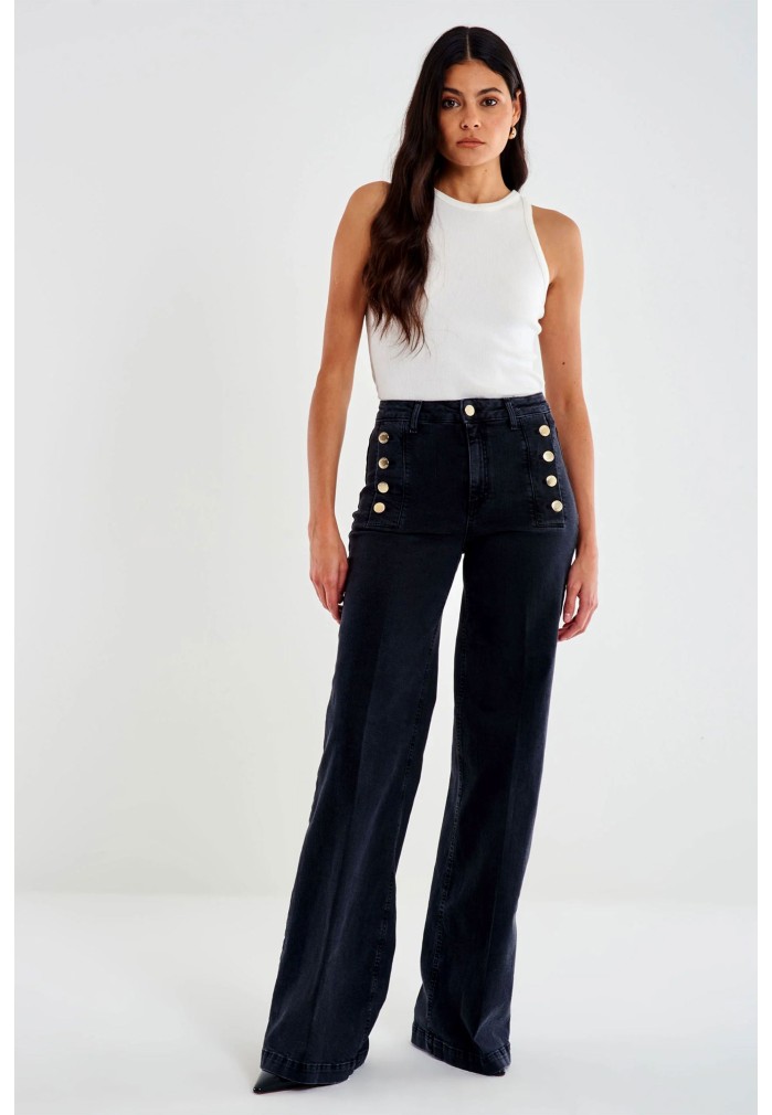 PANTALON BOTONES OCURO