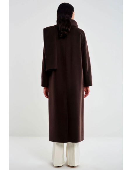 ABRIGO MARRON CUELLO