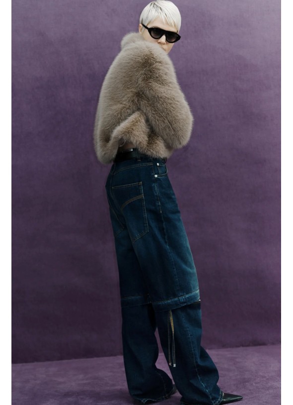 ABRIGO CORTO PIEL ECOLOGICO NATURAL