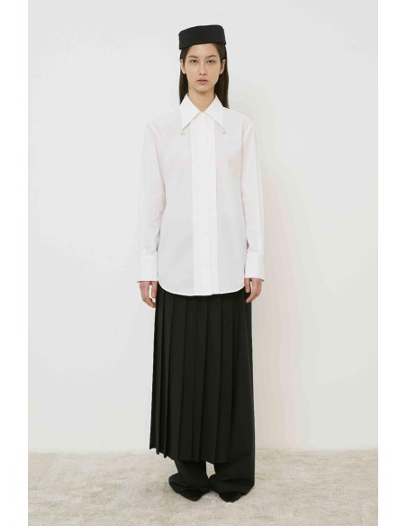 PANTALON CON SOBREFALDA NEGRO