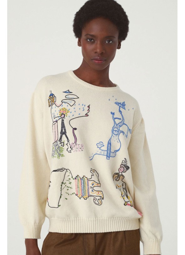 JERSEY OVERSIZE BORDADO