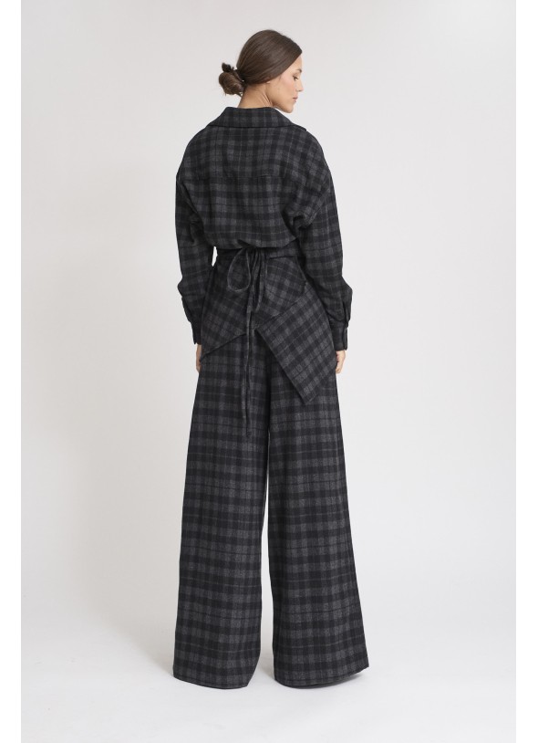 CAMISA GRIS OSCURA CUADROS