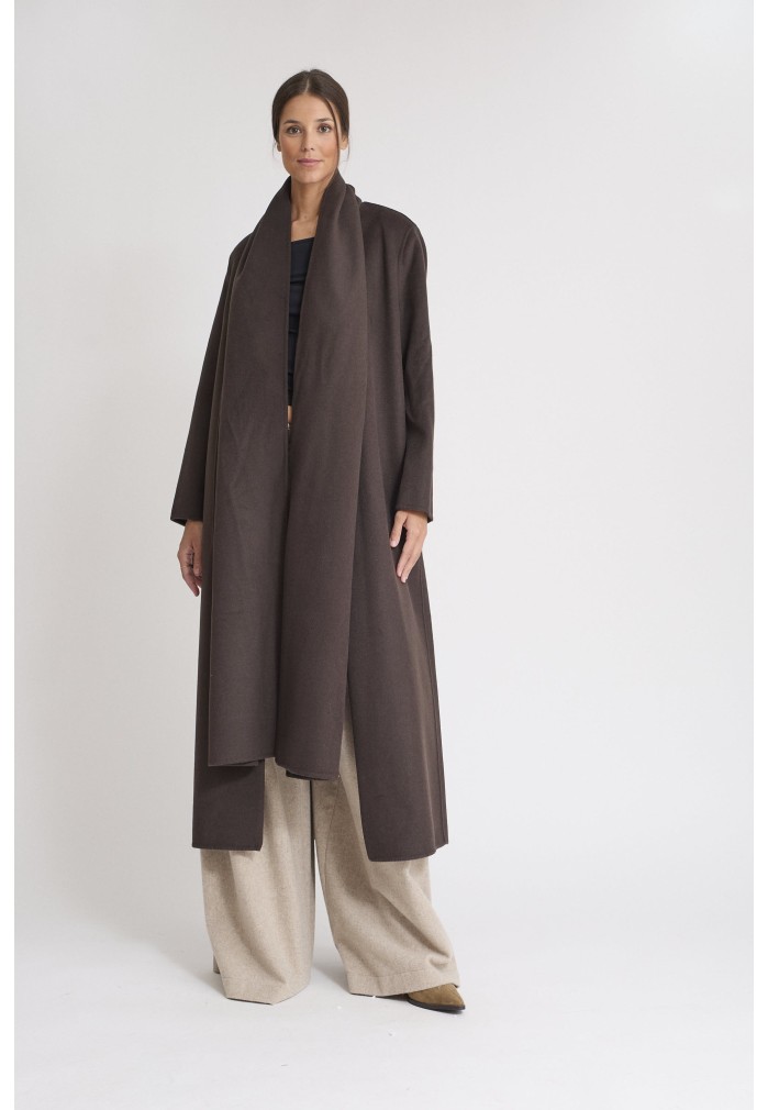 ABRIGO MARRON CUELLO