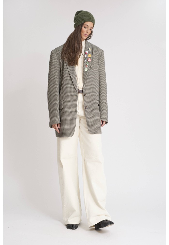 CHAQUETA CRESCENDO NEGRO/CRUDO 2