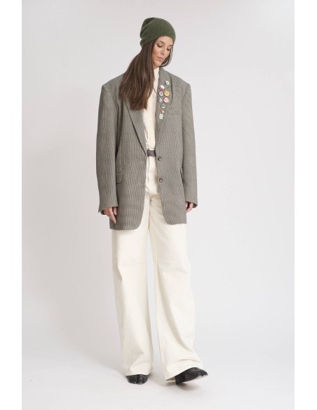 CHAQUETA CRESCENDO NEGRO/CRUDO