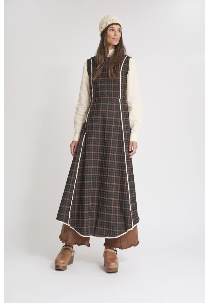 VESTIDO ASIMETRICO CUADROS