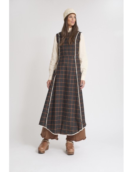 VESTIDO ASIMETRICO CUADROS