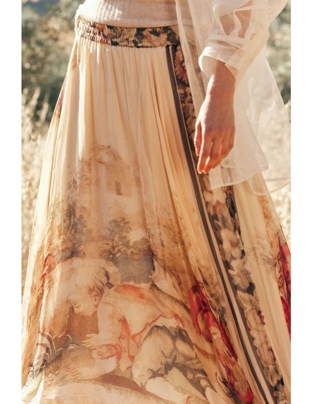 FALDA ESTAMPADA VISCOSA