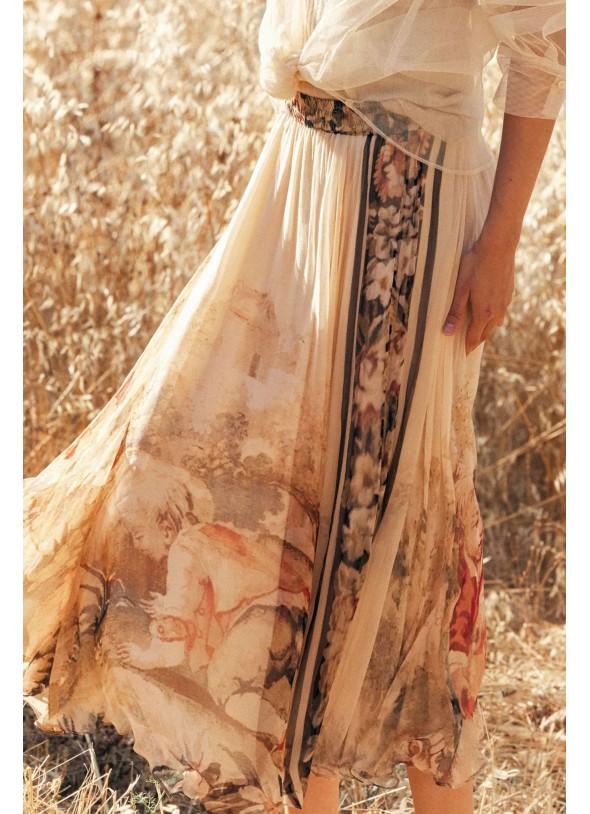 FALDA ESTAMPADA VISCOSA