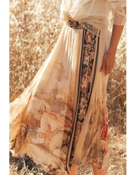 FALDA ESTAMPADA VISCOSA