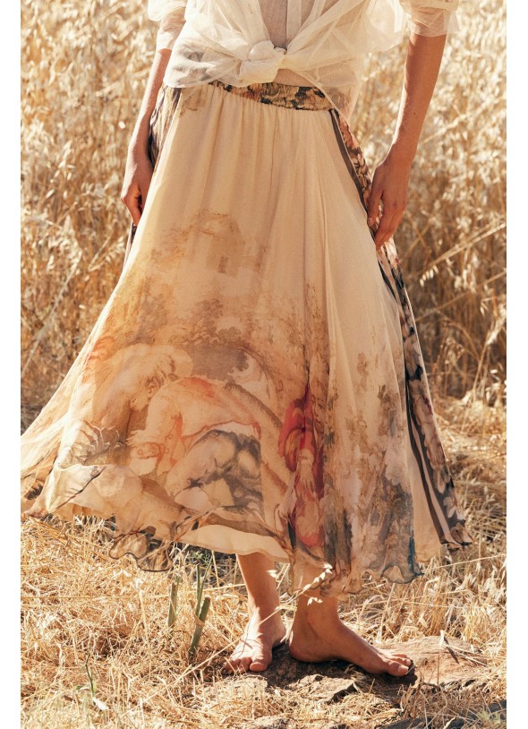 FALDA ESTAMPADA VISCOSA