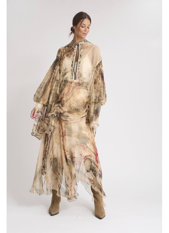 FALDA ESTAMPADA VISCOSA