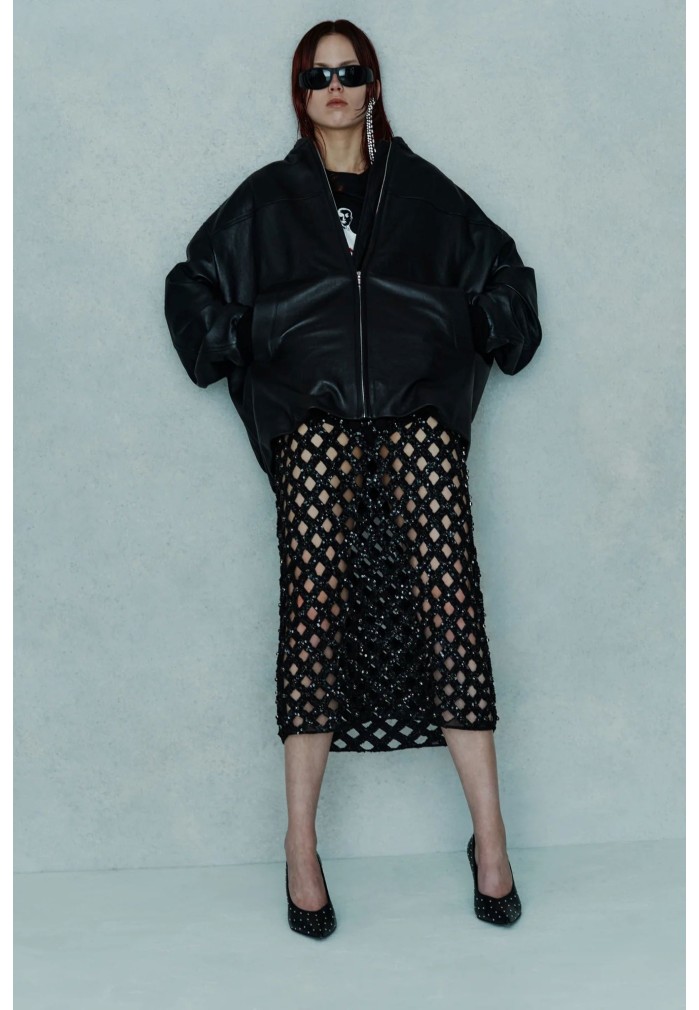 CHAQUETA NEGRA CUERO