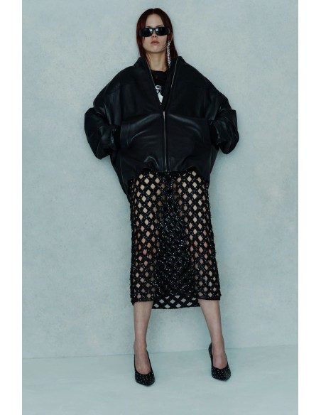 CHAQUETA NEGRA CUERO