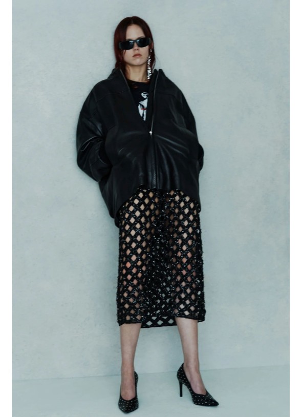 CHAQUETA NEGRA CUERO