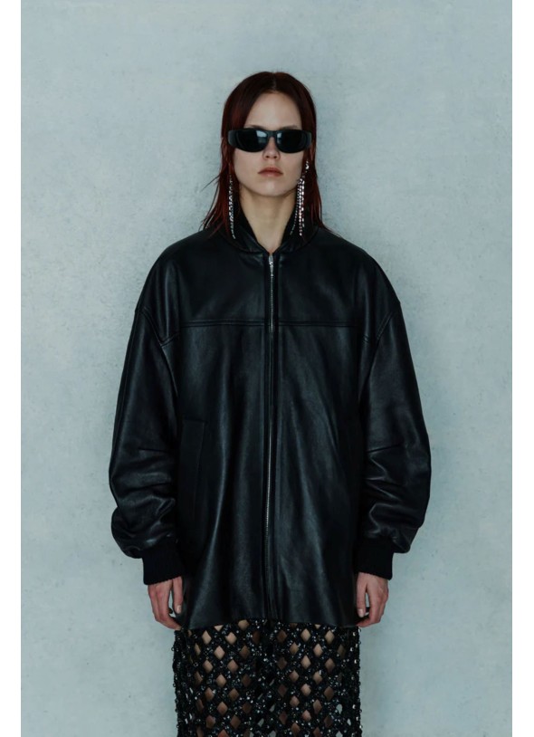 CHAQUETA NEGRA CUERO