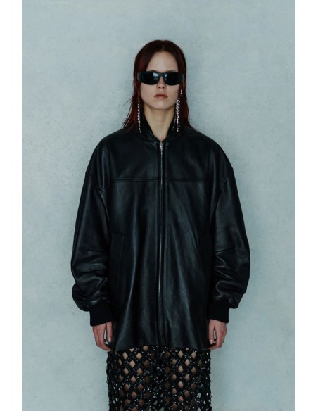 CHAQUETA NEGRA CUERO