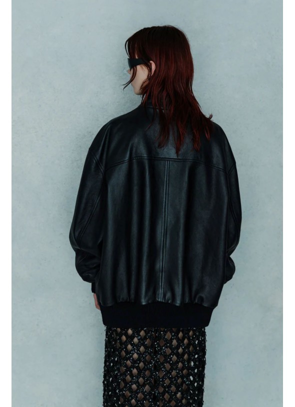 CHAQUETA NEGRA CUERO