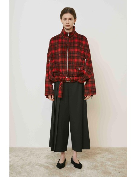 CHAQUETA CUADRO ROJO / NEGRO
