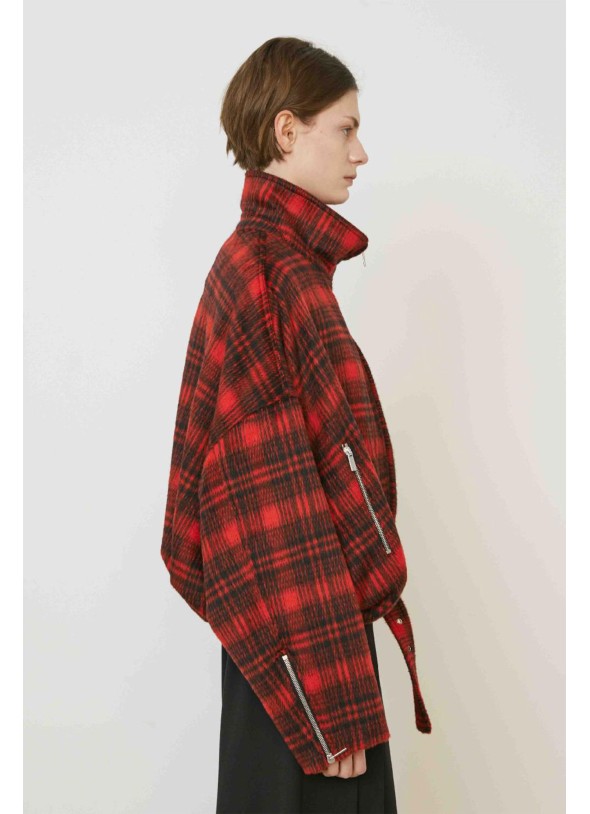 CHAQUETA CUADRO ROJO / NEGRO