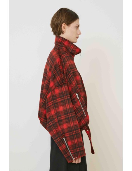 CHAQUETA CUADRO ROJO / NEGRO