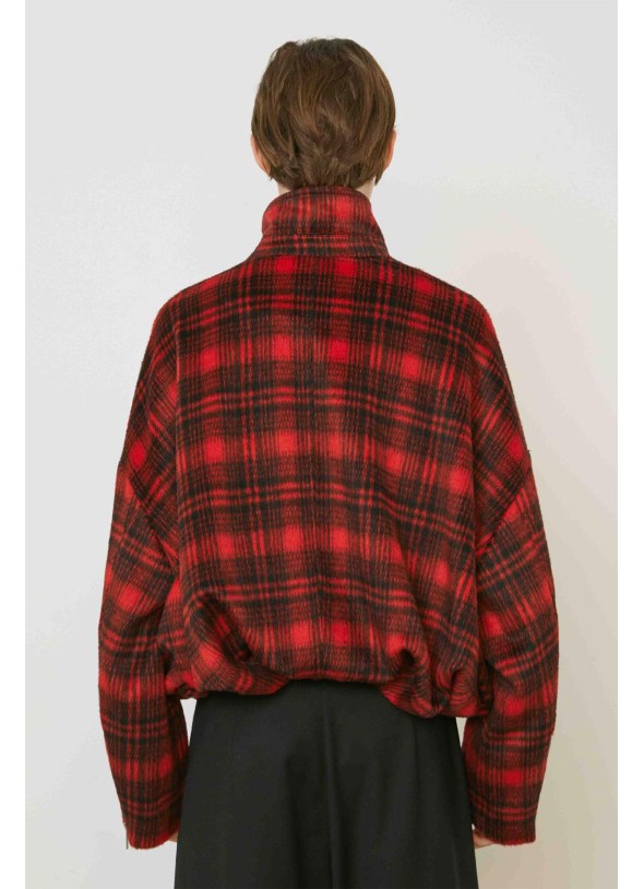 CHAQUETA CUADRO ROJO / NEGRO