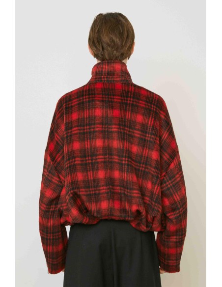 CHAQUETA CUADRO ROJO / NEGRO