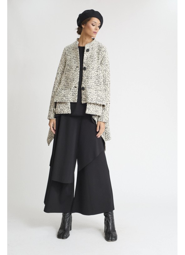 CHAQUETA ASIMETRICA NEGRA ARTISTI