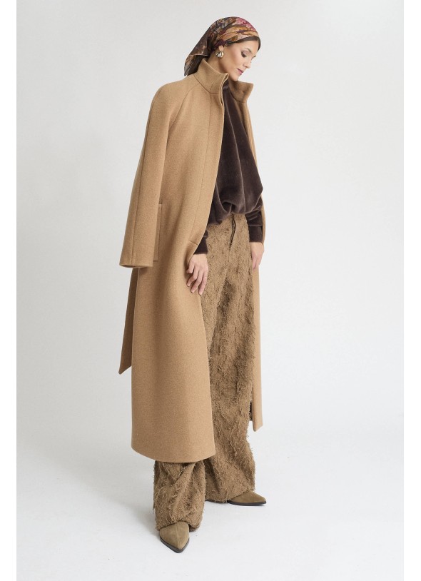 ABRIGO LANA CAMEL