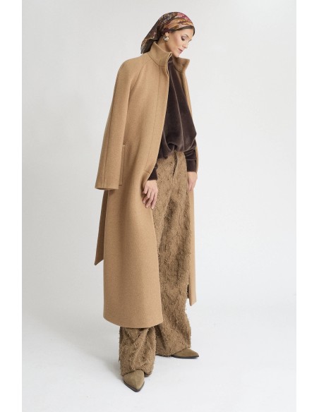 ABRIGO LANA CAMEL