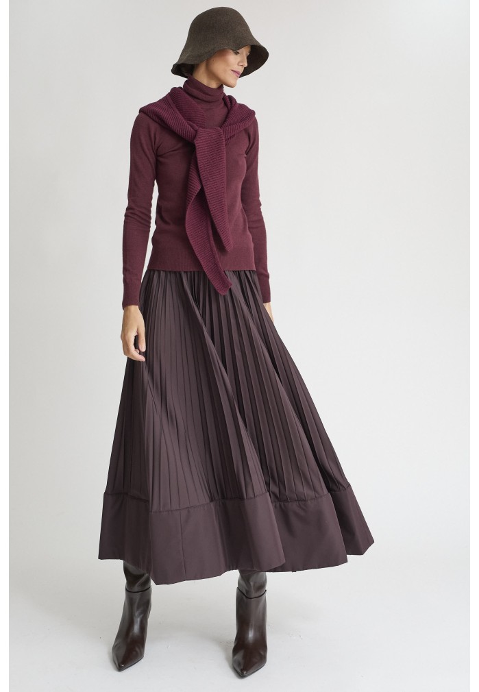 FALDA MARRON PLISADA 2