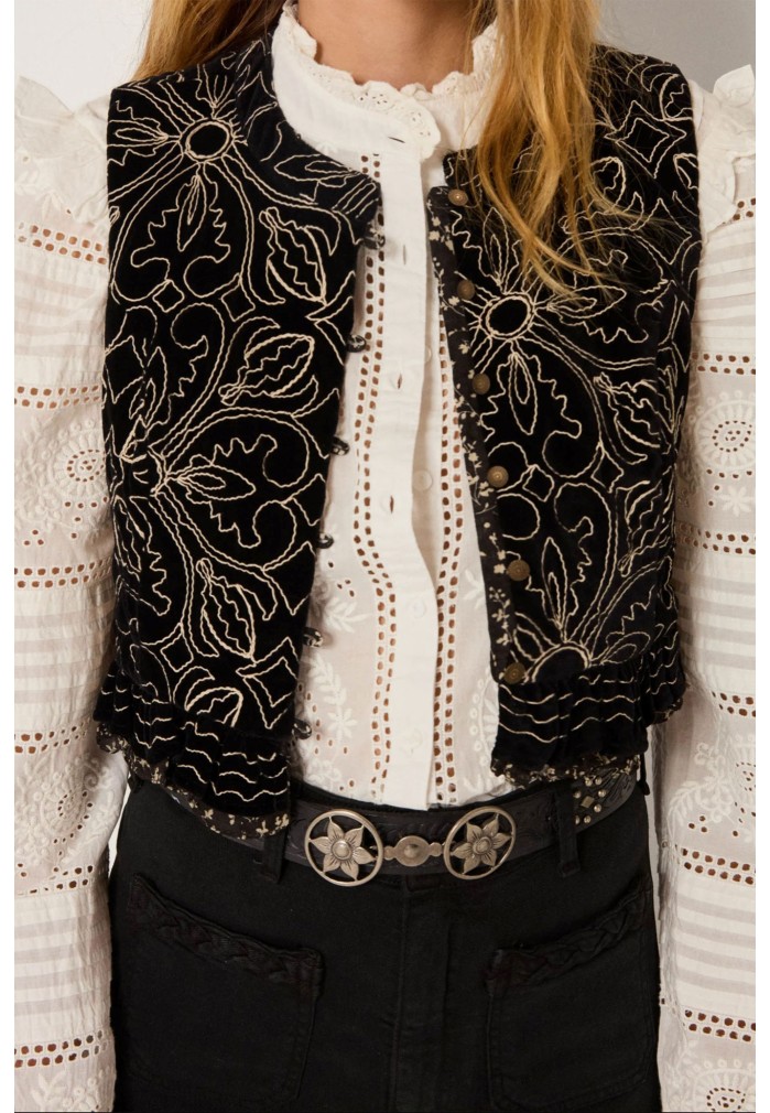 CHALECO MARCELINE NEGRO