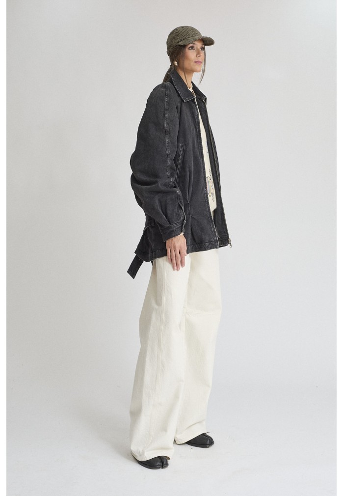 BOMBER DENIM CINTURON