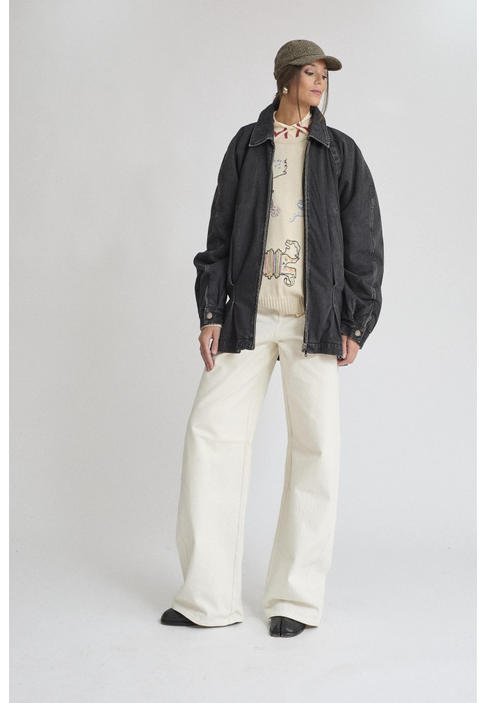 BOMBER DENIM CINTURON 2