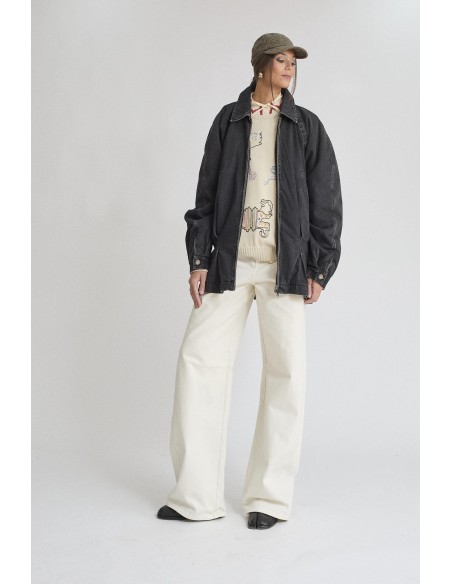 BOMBER DENIM CINTURON