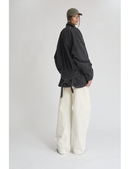 BOMBER DENIM CINTURON