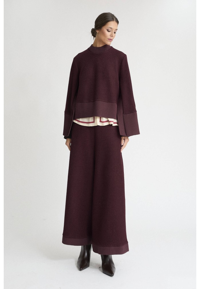 SUDADERA CORTA BURDEOS