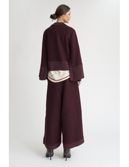 SUDADERA CORTA BURDEOS