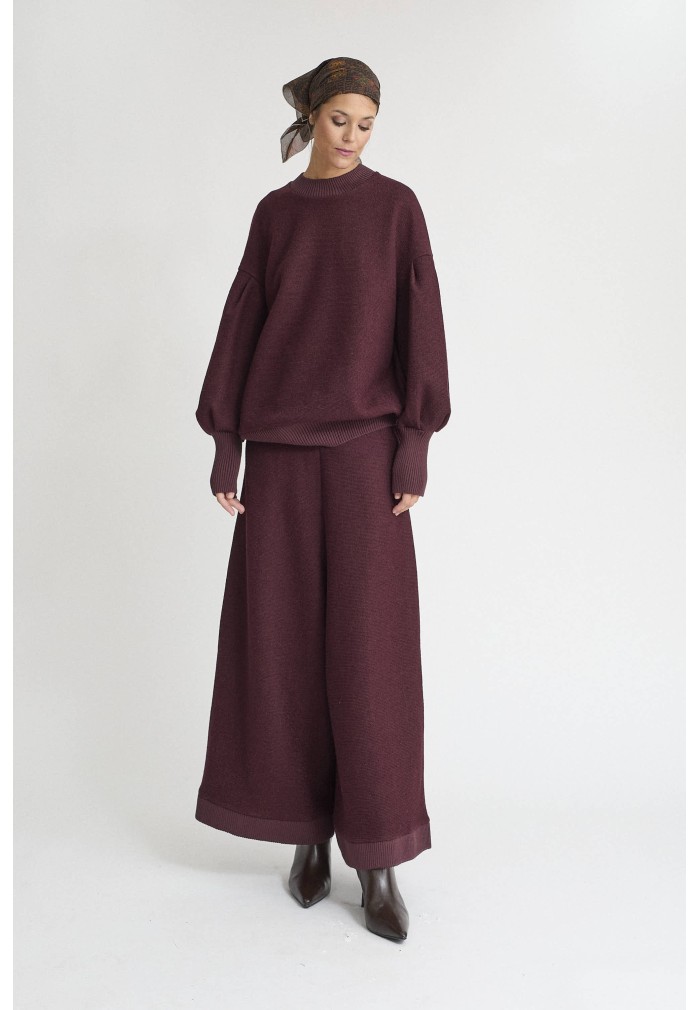 SUDADERA MAXI BURDEOS