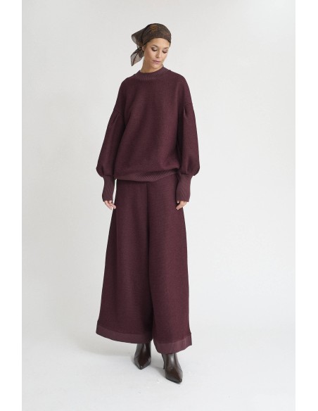 SUDADERA MAXI BURDEOS