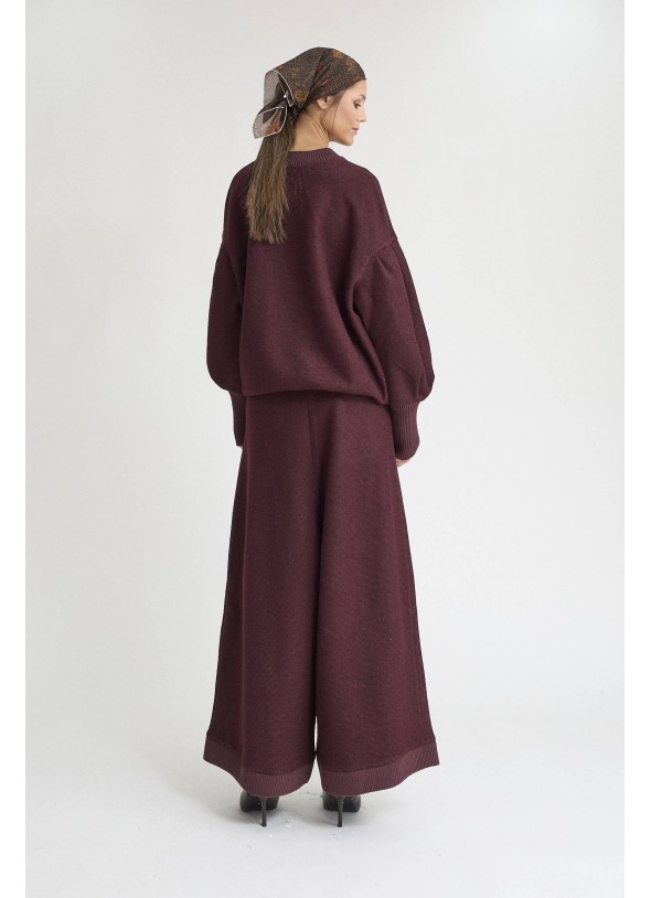 SUDADERA MAXI BURDEOS