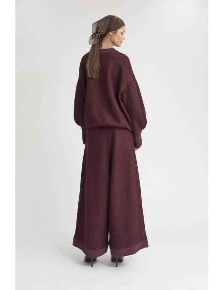 SUDADERA MAXI BURDEOS