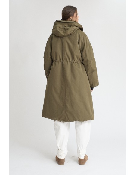 PARKA LARGA VERDE OLIVA