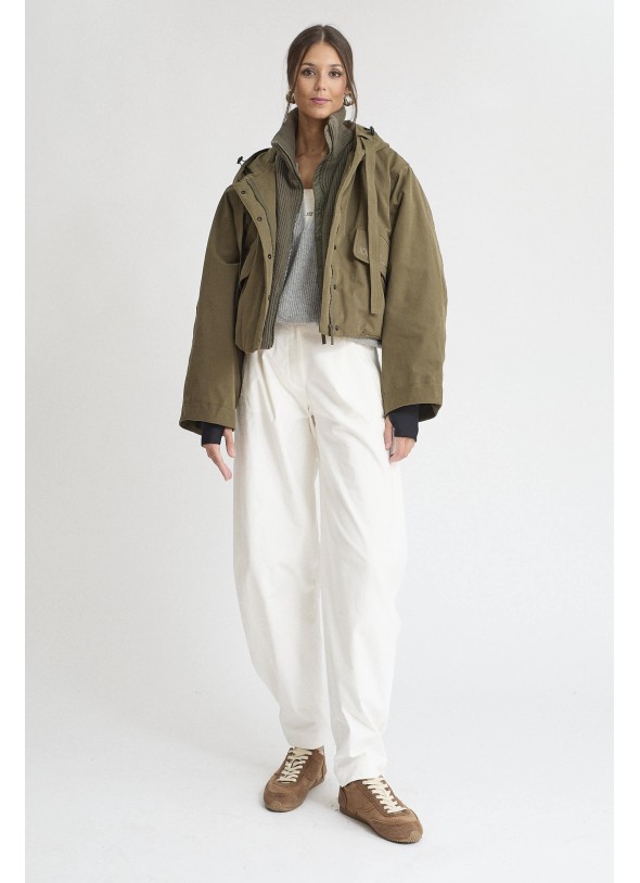 PARKA CORTA VERDE OLIVA