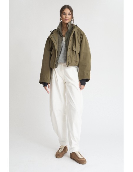 PARKA CORTA VERDE OLIVA